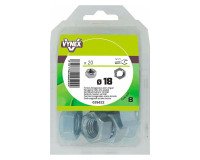 Écrou hexagonal acier zingué Ø 18 mm - Paquet de 20