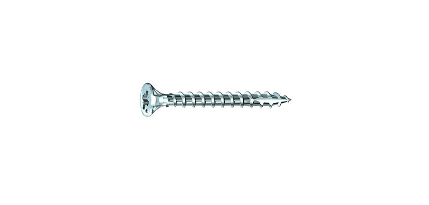 Vis Rocket tête fraisée pozi acier zingué, filetage complet Ø 3 x L 16 mm - Boîte de 500
