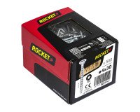 Vis Rocket tête fraisée pozi acier zingué, filetage complet Ø 4 x L 30 mm - Boîte de 500