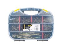 Vis Rocket tête fraisée Pozidriv acier bichromaté - Mallette de 600