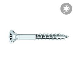Vis à bois Rocket tête fraisée Torx (étoile) acier zingué, filetage partiel
