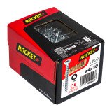 Vis à bois Rocket tête fraisée étoile acier zingué, filetage total - Boîte de 500