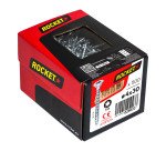 Vis Rocket tête fraisée étoile acier zingué, filetage total Ø 4 x L 30 mm - Boîte de 500