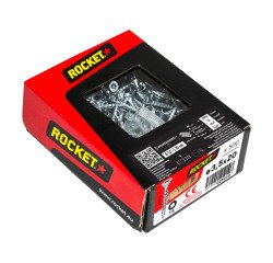 Vis Rocket tête fraisée étoile acier zingué, filetage total Ø 3,5 x L 20 mm - Boîte de 500