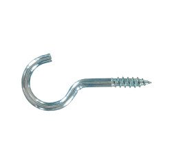 Hook with zinc-plated steel screw Ø 3.5 x L 20 mm - Pack of 9