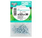 Crochet à vis acier zingué