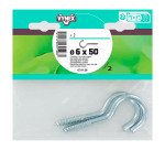 Crochet à vis acier zingué