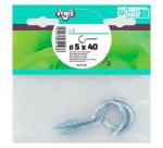 Crochet à vis acier zingué