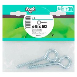 Screw-in galvanized steel piton