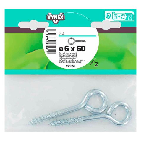 Screw-in galvanized steel piton