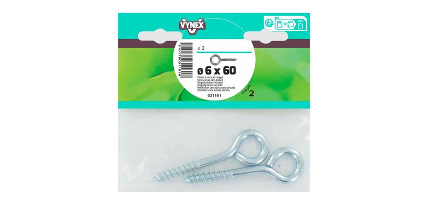Screw-in galvanized steel piton