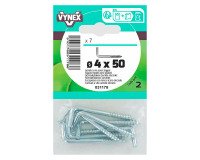 Gond à vis acier zingué Ø 4 x 50 mm - Sachet de 7