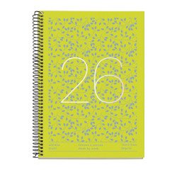 Agendas 18 meses Semana Vista Hojas 2025-2026 Miquelrius