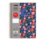 Agendas 18 meses Semana Vista Dark Flora 2025-2026 Miquelrius