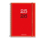 Agendas Escolar Semana Vista Rojo 2025-2026 Miquelrius