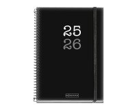 Agendas Escolar Dia Página Negro 2025-2026 Miquelrius