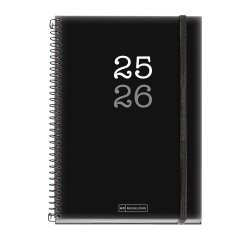 Agendas Escolar Semana Vista Negro 2025-2026 Miquelrius