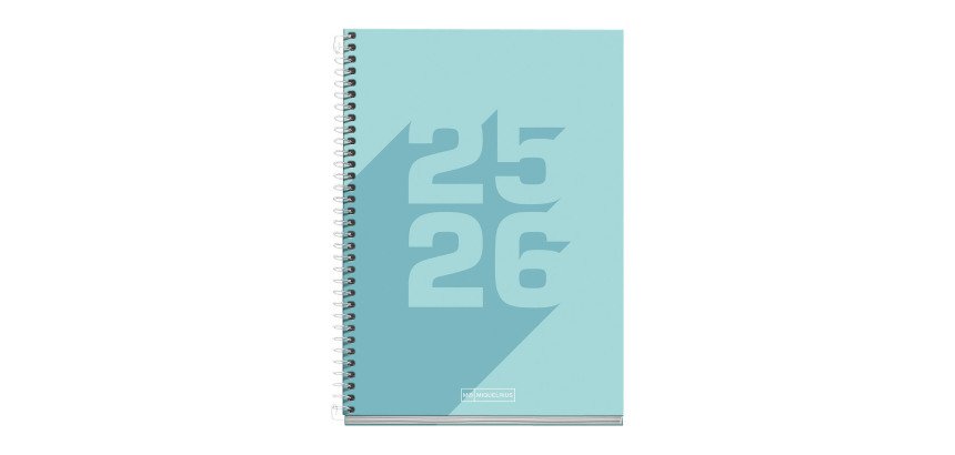 Agendas Escolar Dia Página Basic Azul 2025-2026 Miquelrius