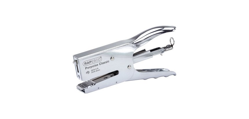 Agrafeuse pince Rapesco Porpoise - agrafes 24/6, 24/8, 26/6 ou 26/8 - Capacité 45 feuilles