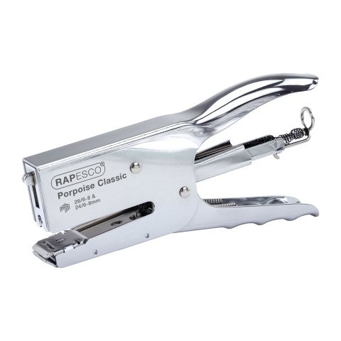 Grapadora de clip Rapesco Porpoise - grapas 24/6, 24/8, 26/6 o 26/8 - capacidad para 45 hojas