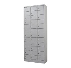 Casellario monoblocco - armadietto portacellulari - a 36 vani con serratura a linguetta