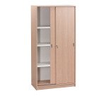 Armoire haute bois H 180 x L 90 cm portes coulissantes Essens