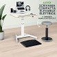 Scrivania compatta elettrica Leitz Sit-Stand bianco + sgabello Leitz Ergo Cosy 2 in 1 grigio incluso