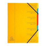 Trieur carte Exacompta 7 divisions couleurs assorties