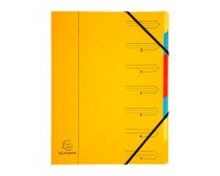 Trieur carte Exacompta 7 divisions couleurs assorties