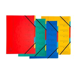 Card sorter Exacompta 7 divisions assorted colors