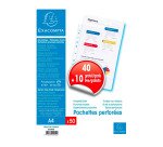 Pochettes perforées Exacompta  A4 polypropylène lisse 6/100e - Boite de 50