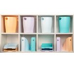 Lot de 4 corbeilles à courrier Exacompta Combo Midi Aquarel coloris pastel assortis