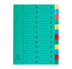 Card sorter Exacompta Harmonika 24 sections green