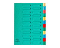 Sorteermap karton Exacompta Harmonika 24 verdelingen groen