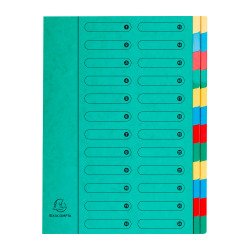 Trieur carte Exacompta Harmonika 24 divisions vert