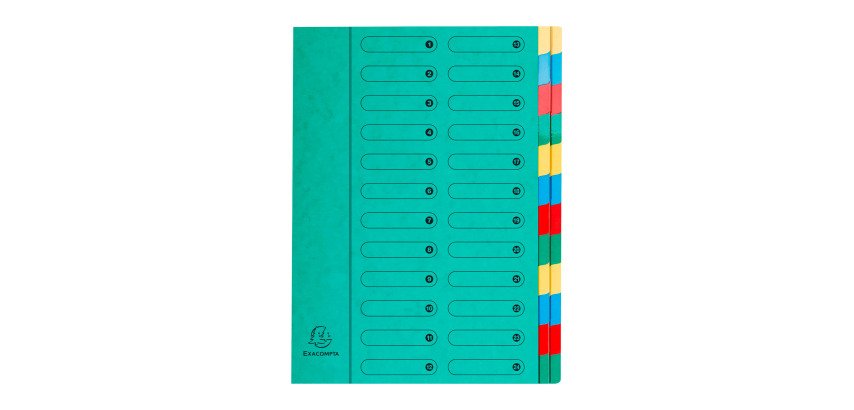 Card sorter Exacompta Harmonika 24 sections green