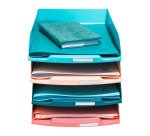 Lot de 4 corbeilles à courrier Exacompta Combo Styli Skandi coloris assortis