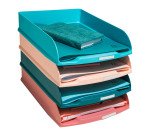 Lot de 4 corbeilles à courrier Exacompta Combo Styli Skandi coloris assortis
