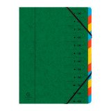 Trieur carte Exacompta 12 divisions - Vert