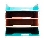 Lot de 4 corbeilles à courrier Exacompta Combo Styli Skandi coloris assortis