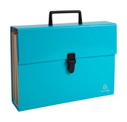 - Handle briefcase file organizer Exacompta Aquarel 18 sections assorted colors