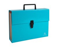 - Handle briefcase file organizer Exacompta Aquarel 18 sections assorted colors