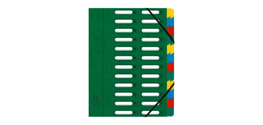 Trieur carte Exacompta Harmonika 24 divisions couelurs assorties