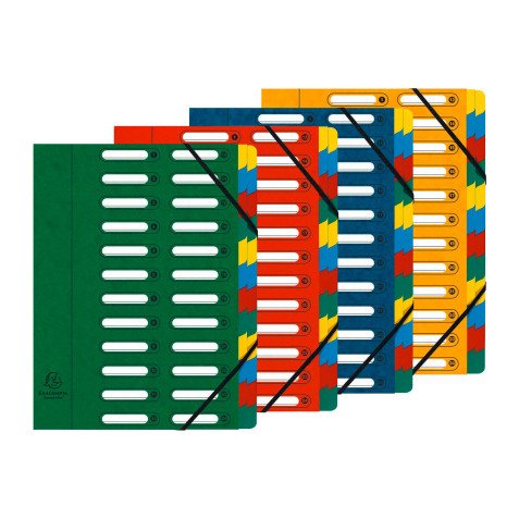 Sorteermap karton Exacompta Harmonika 24 verdelingen assortiment