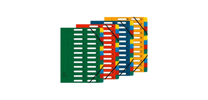 Sorteermap karton Exacompta Harmonika 24 verdelingen assortiment