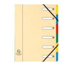 Trieur carte Exacompta Harmonika 6 divisions coloris assortis
