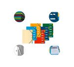 Trieur carte Exacompta Harmonika 6 divisions coloris assortis