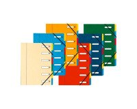 Sorteermap karton Exacompta Harmonika 6 verdelingen in verschillende kleuren