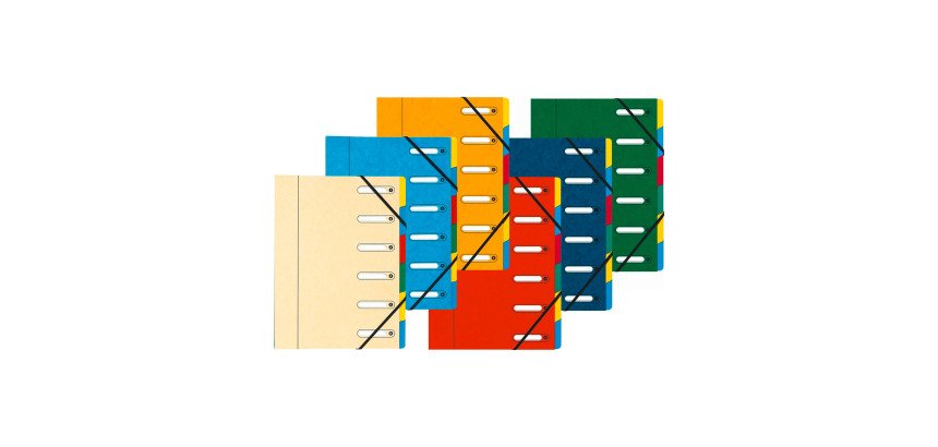 Trieur carte Exacompta Harmonika 6 divisions coloris assortis
