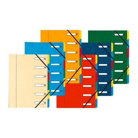 Trieur carte Exacompta Harmonika 6 divisions coloris assortis